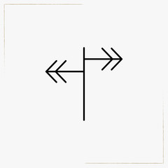 wind measuring line icon