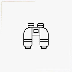 binocular line icon