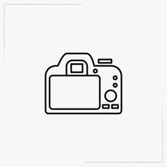 photo camera line icon
