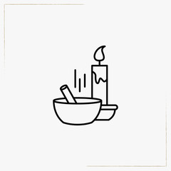 candle line icon