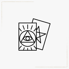 tarot cards line icon