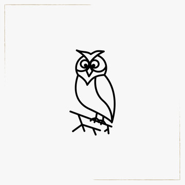 owl line icon