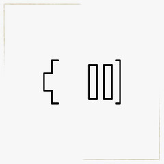 battery low line icon