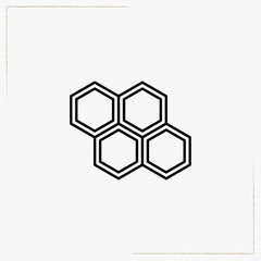 honeycomb line icon