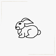rabbit line icon