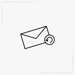 mail envelope line icon