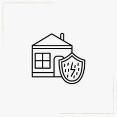 house insurance line icon