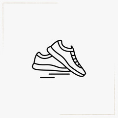 sneakers line icon