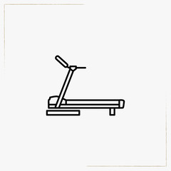 treadmill line icon