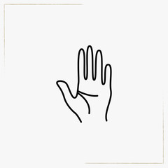 Obraz premium hand line icon