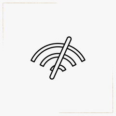 wireless network symbols line icon