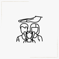family insurance line icon