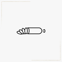 sausage line icon - 192709898