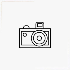 photo camera line icon