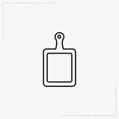 cutting board line icon