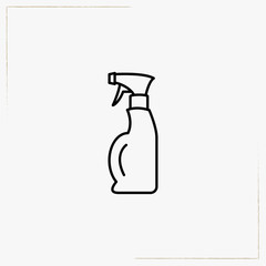household chemicals line icon