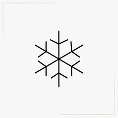 snowflake line icon