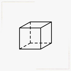 mathematics figures line icon