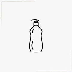 household chemicals line icon