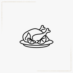 turkey line icon