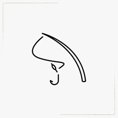 fishing rod line icon