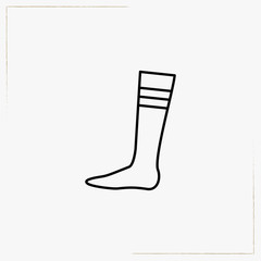 soccer socks line icon