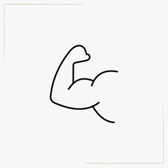 biceps line icon