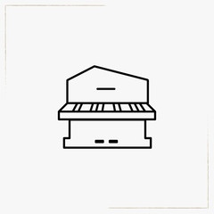 piano line icon