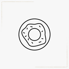 donuts line icon