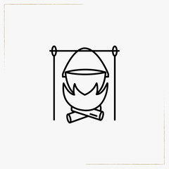 cauldron line icon