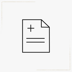 medical record form line icon