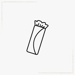 sandwich roll line icon
