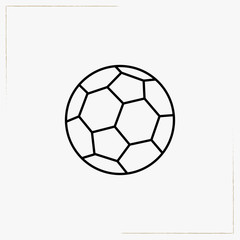 Fototapeta premium soccer ball line icon