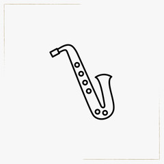 saxophone line icon