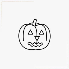 halloween pumpkin line icon