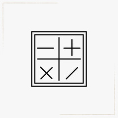 calculator symbols line icon