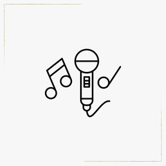 microphone line icon