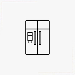 refrigerator line icon