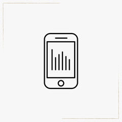 smart phone line icon