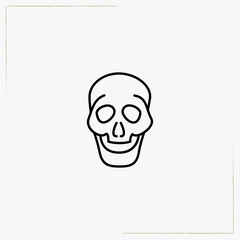 skull line icon