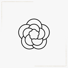 flowers line icon