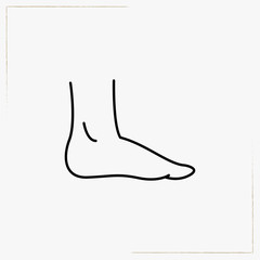 foot line icon