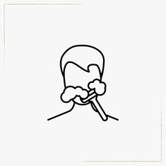 shaving line icon
