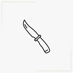 knife line icon