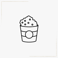 pop corn line icon