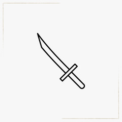 sword line icon