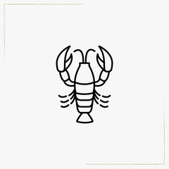 lobster line icon