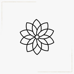 flowers line icon