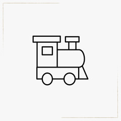 locomotive toy line icon