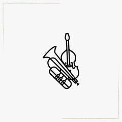 musical instruments line icon